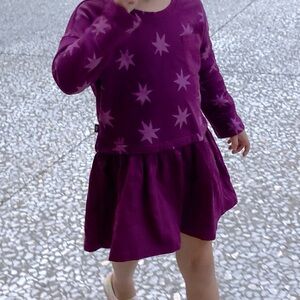 Tea Collection Lucky Star Pocket Play Dress Cosmic Berry | Size 3